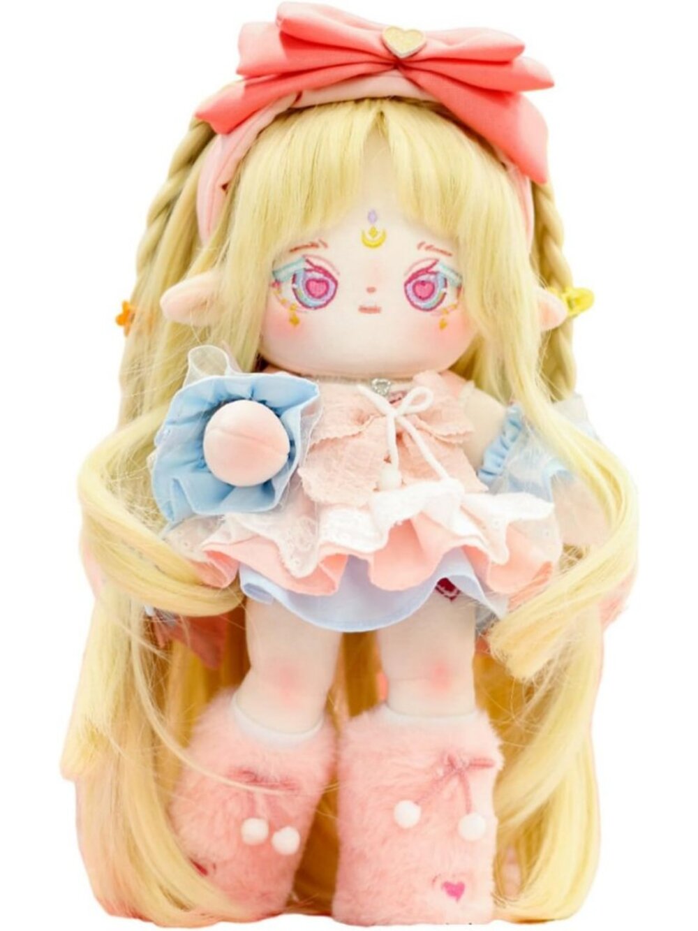 30cm Plush Skeleton Doll - Soft Kawaii Anime Stuffed Toy with Dress Up Clothes